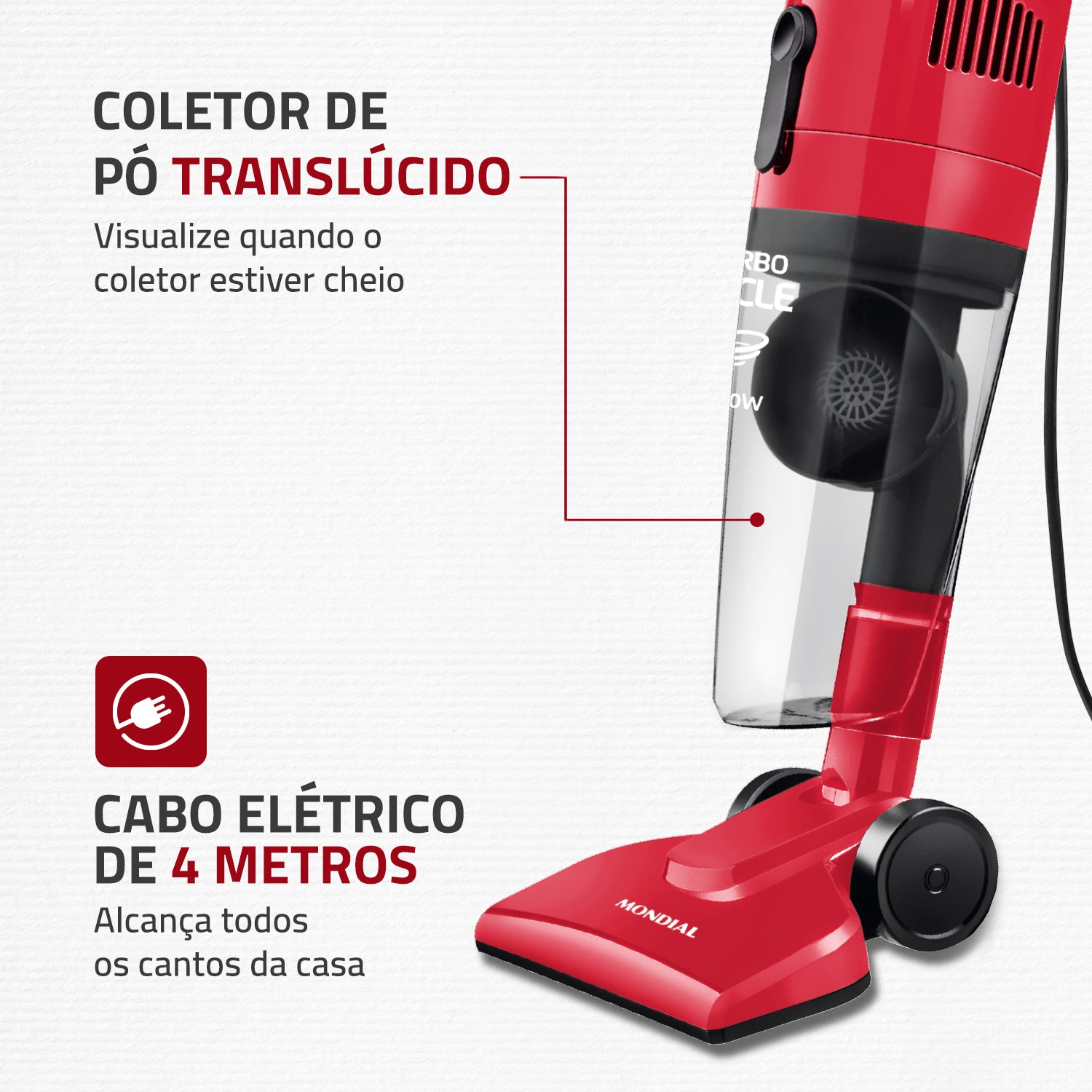 Aspirador De Pó Mondial Pórtatil Vertical AP-36 Turbo Cycle 1100w Aspirador De Pó Mondial Pórtatil Vertical AP-36 Turbo Cycle 1100w